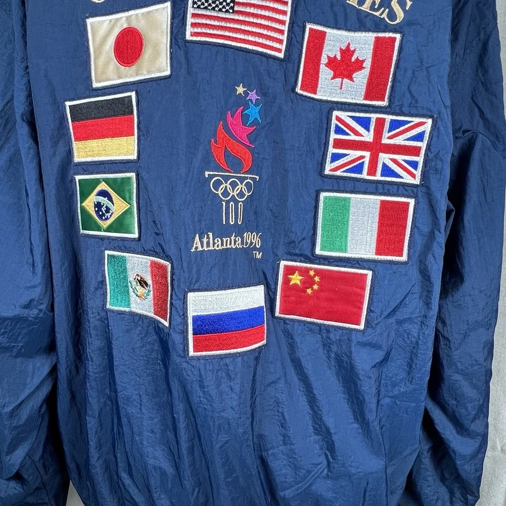 Vintage‎ 1996 Starter Men's XL Olympic Atlanta Summer Games Jacket Flag Patches